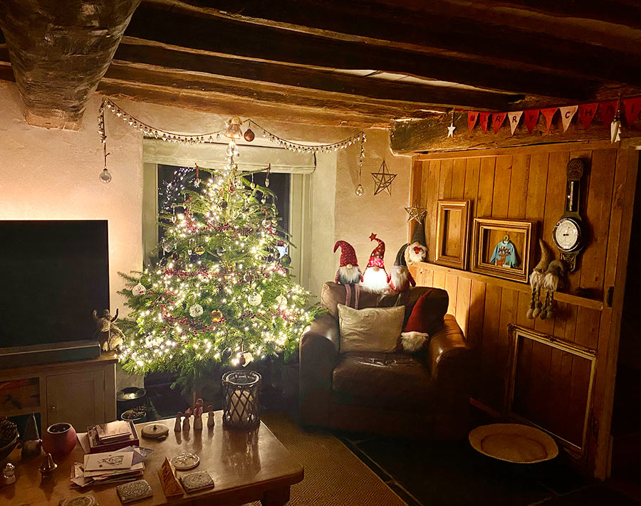 our cottage at Christmas