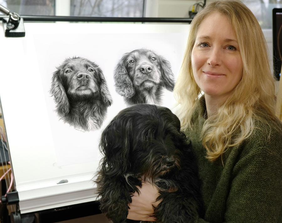Pet Portraits in Pencil by Melanie Phillips
