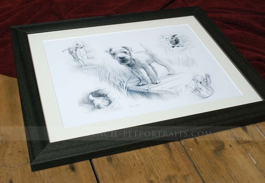 Jack Russell Pet Portraits Framed