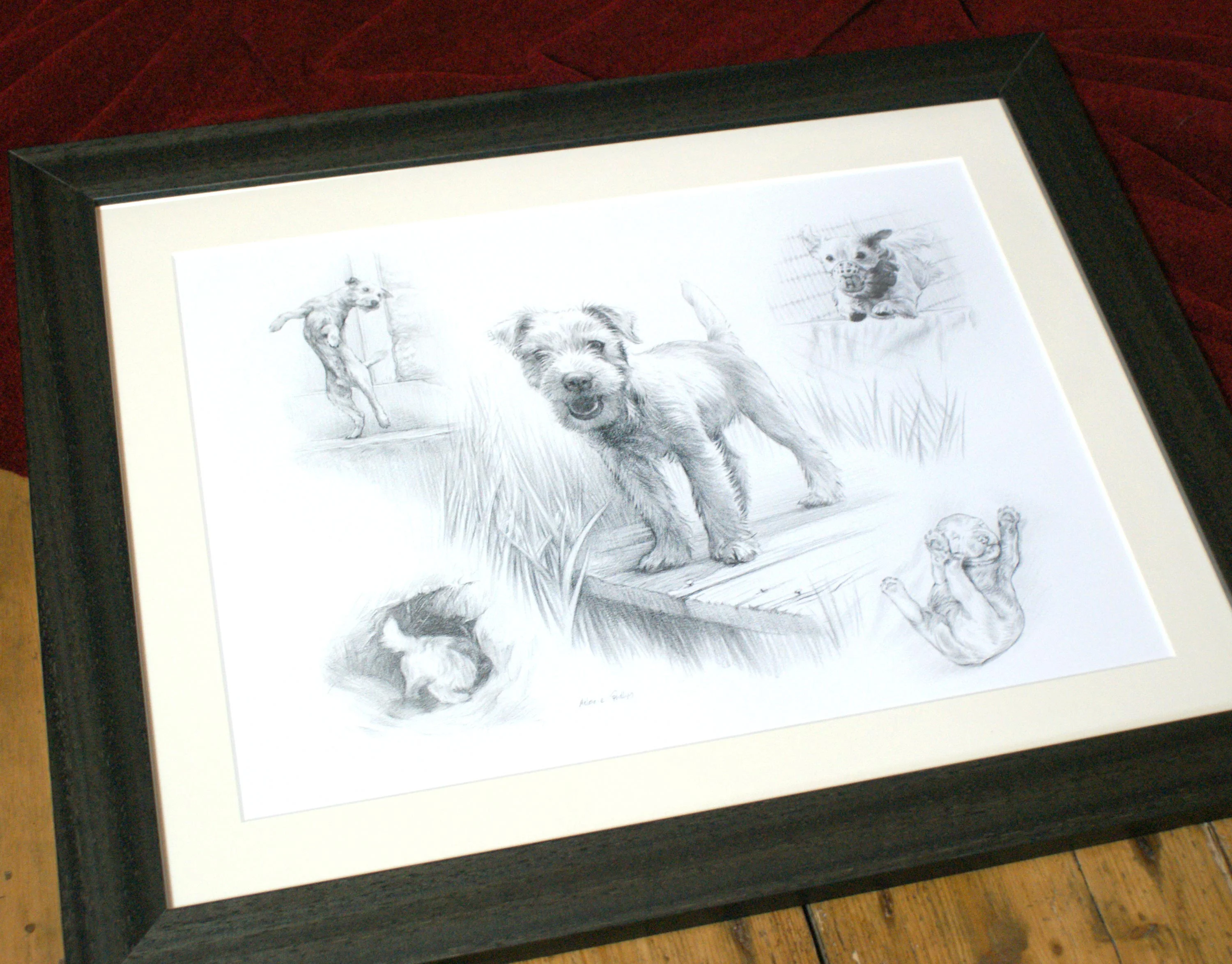 Jack Russell Pet Portraits Framed